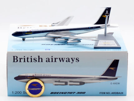 On Sale: ARD 1:200 ARDBA28 British Airways Boeing B707-300 Diecast Aircraft JET Model Reg:G-AXGW With Stand & Coin