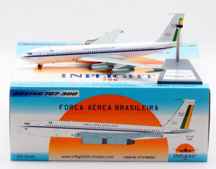 On Sale: IF137BRS01 INFLIGHT 1:200 BRAZIL AIR FORCE Boeing B707-300 Diecast Aircraft Jet Model Reg:2401 With Stand