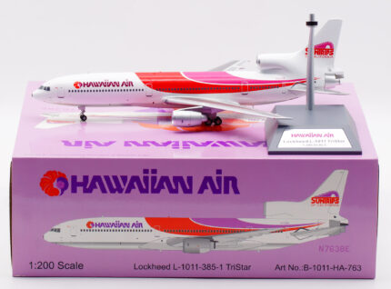Pre-Order: B-Models 1:200 B-1011-HA-763 HAWAIIAN Air Lockheed TriStar L-1011 Reg:N763BE with stand
