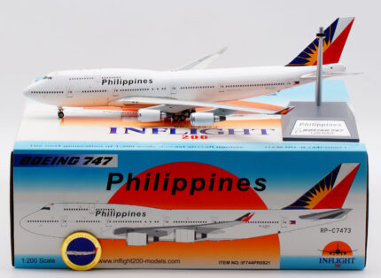 On Sale: IF762SK0721 INFLIGHT 1:200 Philippines Airlines Boeing B747-400 Diecast Aircraft JET Model Reg:RP-C7473 With Stand & Coin