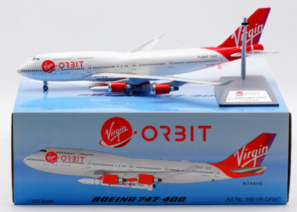On Sale: B-862-SR-IDI-P B-Models 1:200 Virgin Orbit Boeing B747-400 Diecast Aircraft Jet Model Reg:N744VG With Stand