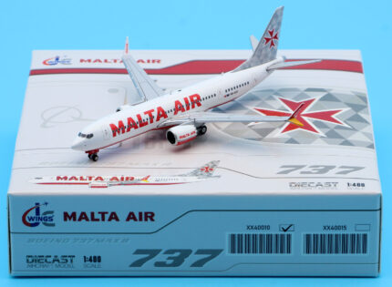 On Sale: JC Wings 1:400 XX40010 Malta Air Boeing B737-8MAX Diecast Aircraft JET Model Reg:9H-VUC