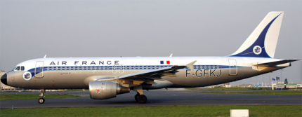 Pre-Order: AV4162 Aviation 1:400 Air France Airbus A320-211 Diecast Aircraft Jet Model Reg:F-GFKJ With Tractor & Stand