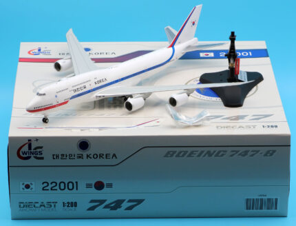 On Sale: JC Wings 1:200 LH2346 South Korea Air Force Boeing B747-8 Diecast Aircraft Jet Model Reg:22001 With Stand