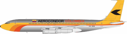 Pre-Order: INFLIGHT 1:200 IF701OD0723P Aerocondor Colombia Boeing 707-123(B/F) Reg:HK-1818 with stand