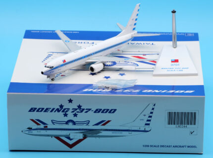 On Sale: JC Wings 1:200 LH2244 Taiwan Air Force Boeing B737-800 Diecast Aircraft JET Model Reg:3701 With Stand