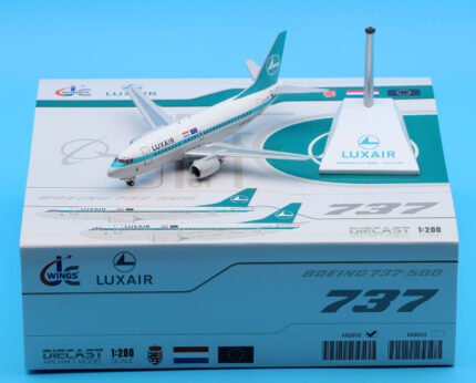 On Sale: JC Wings 1:200 XX20112 Luxair Airlines Boeing B737-500 Diecast Aircraft Jet Model Reg:LX-LGR With Stand