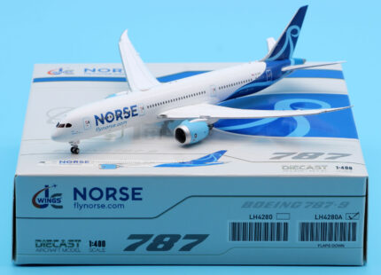 On Sale: JC Wings 1:400 LH4280A Norse Atlantic Airways Boeing B787-9 Diecast Aircraft Jet Model Reg:LN-LNO Flaps Down