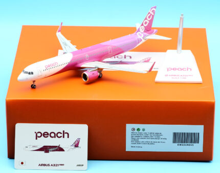 On Sale: JC Wings 1:200 EW221N015 Peach Airlines Airbus A321neo Diecast Aircraft Jet Model Reg:JA902P With Stand